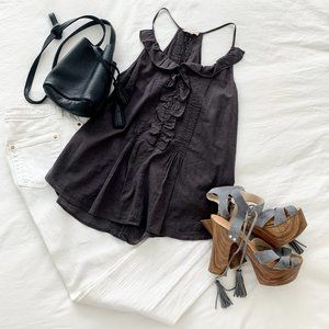 Les Cocotiers Anthropologie Grey Blouse